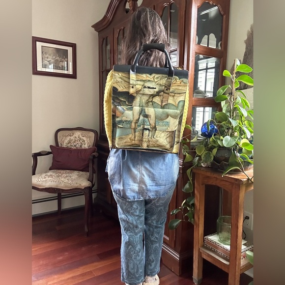 Dr Martens Leather Backpack William Blake Print Unisex Rare - Picture 12 of 13